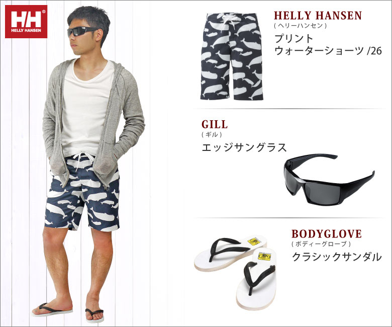 HELLY HANSEN(ヘリーハンセン) プリント(クジラ柄)ウォーターショーツ｜ネオネットマリン通販