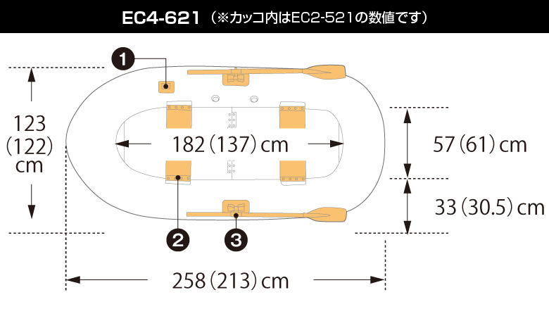 EC4-621 【2016年太鼓判Aセット】 ウッドフロア 4人乗り ACHILLES(アキレス)｜ネオネットマリン通販