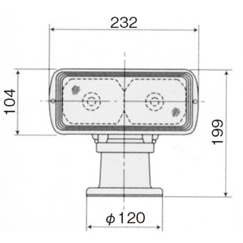 ツインサーチライト HR1012U 24V 三信船舶電具｜ネオネットマリン通販