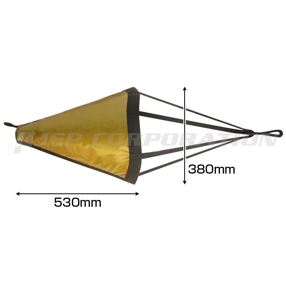 シーアンカーS(φ380×L530mm) ＆ ロープ(φ8mm×7m)セット 適合艇サイズ 