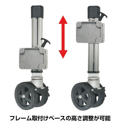 F2アルミニウムジャッキ ワイドホイール 最大負荷725kg FULTON