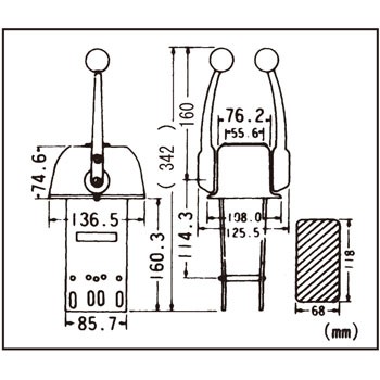 TWIN-S コントロールボックス クラッチ＆スロットル(赤・黒) 031001