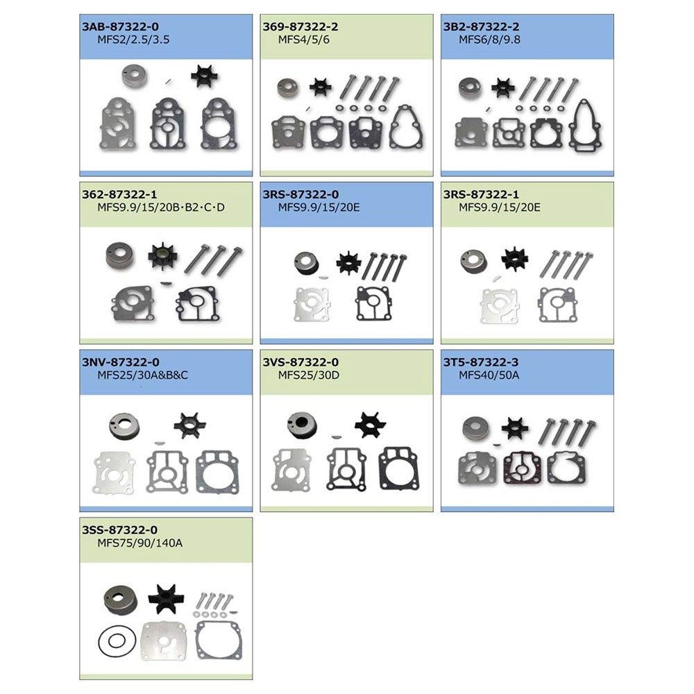 ウォーターポンプリペアキット MFS4/5/6A2＆B＆C M4C/5B TOHATSU 