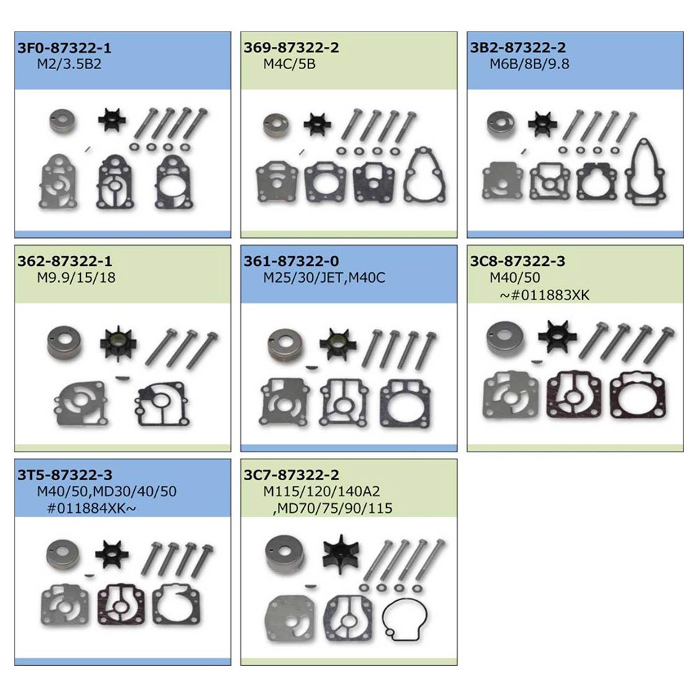 ウォーターポンプリペアキット MFS6/8/9.8A&A2&A3 M6/8/9.8 TOHATSU