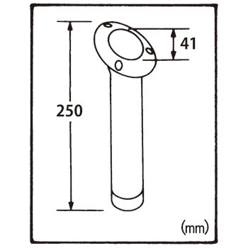 埋込式ロッドホルダー(トローリングポスト) キャップ無 TAC(津守合金製作所)｜ネオネットマリン通販