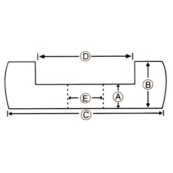 A:22mm,B:34mm,C:89mm,D:44mm,E:17mm