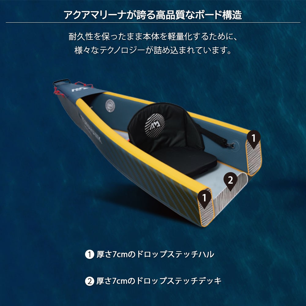 Tomahawk AIR-K 440 トマホーク カヤック インフレータブル 2人乗り AQUA MARINA(アクアマリーナ)｜ネオネットマリン通販