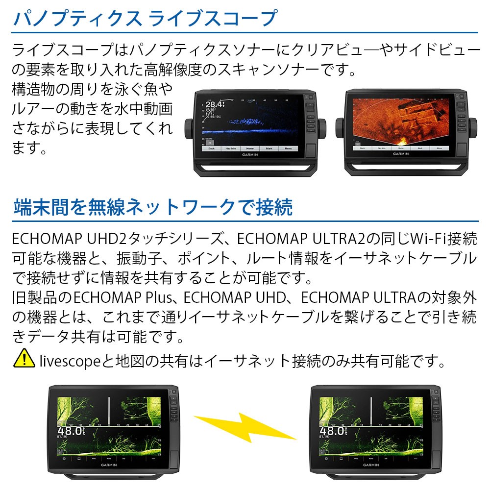 ECHOMAP ULTRA2(エコマップウルトラ2)102sv 10インチCHIRP魚探 日本語 