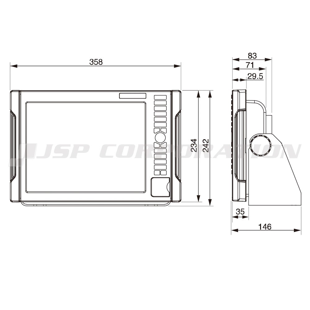 HDX-12S 12.1型カラー液晶 GPSプロッター魚探 アンテナ内蔵仕様 600W 50/200kHz HONDEX(ホンデックス )｜ネオネットマリン通販