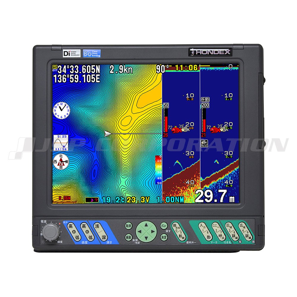 HE-10S 10.4型カラー液晶 プロッターデジタル魚探 アンテナ内蔵仕様 