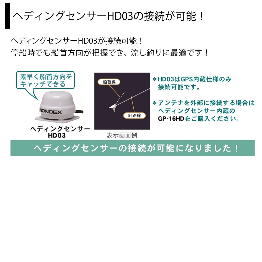 HE-120S GPSアンテナ外付仕様 12.1型カラー液晶 GPSプロッター魚探 