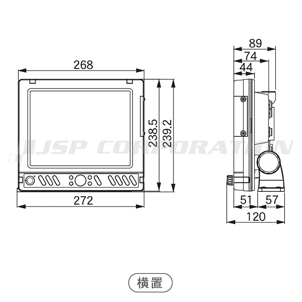 HE-731S GPSアンテナ内蔵仕様 10.4型カラー液晶 GPSプロッター魚探