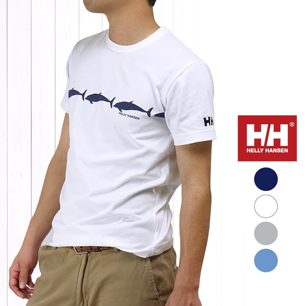 HELLY HANSEN(ヘリーハンセン) S/Sティー(半袖Tシャツ)イルカ柄｜ネオ