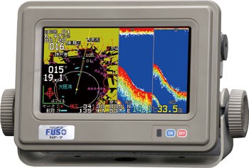 7型ワイド GPS・魚群探知機 NF-7 50/200kHz 2周波 300W GPS FUSO 
