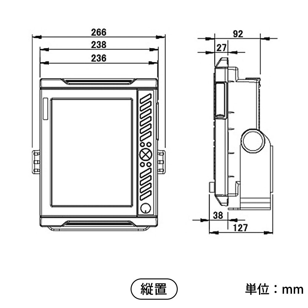 HE-1011 10.4型カラー液晶 GPSアンテナ外付仕様 GPSプロッター魚探 