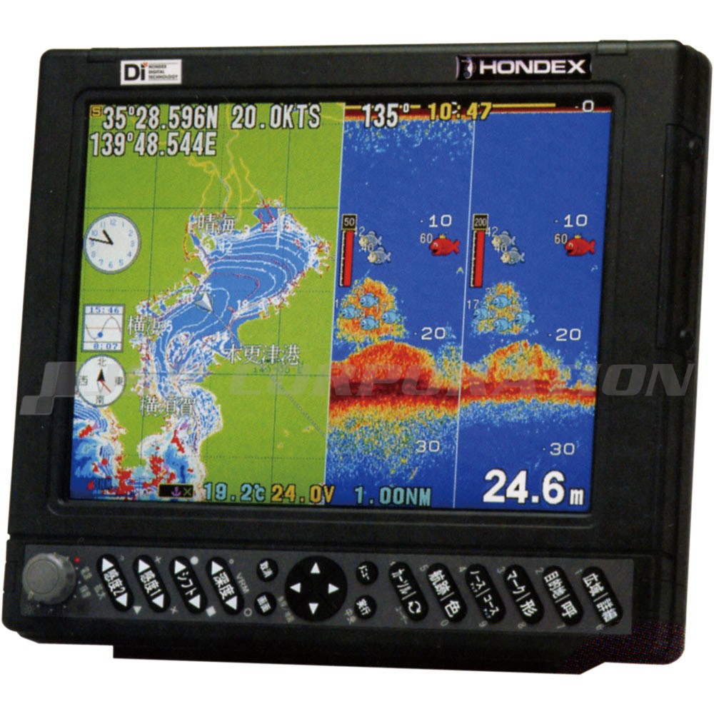 10.4型カラー液晶プロッター魚探 HE-7311-DI-Bo アンテナ内蔵 1kW・50/200kHz  HONDEX(ホンデックス)｜ネオネットマリン通販