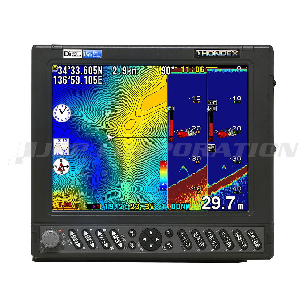 HE-731S GPSアンテナ内蔵仕様 10.4型カラー液晶 GPSプロッター魚探 