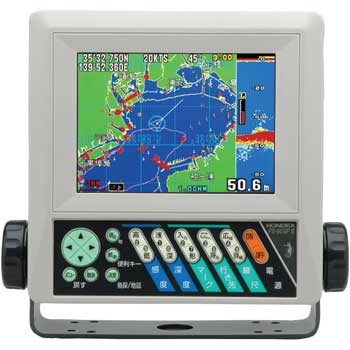 6型カラー液晶 GPSプロッタ魚探 PS-60GPII 300W 200KHz 単周波 