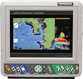 7型ワイドカラー液晶 GPSプロッタ魚探 PS-70GP 300W 200KHz 単周波