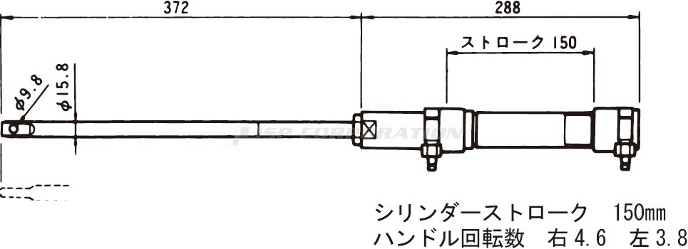 手動油圧操舵機 2800K 船内外機用 スタンダードハンドル ニッパツ