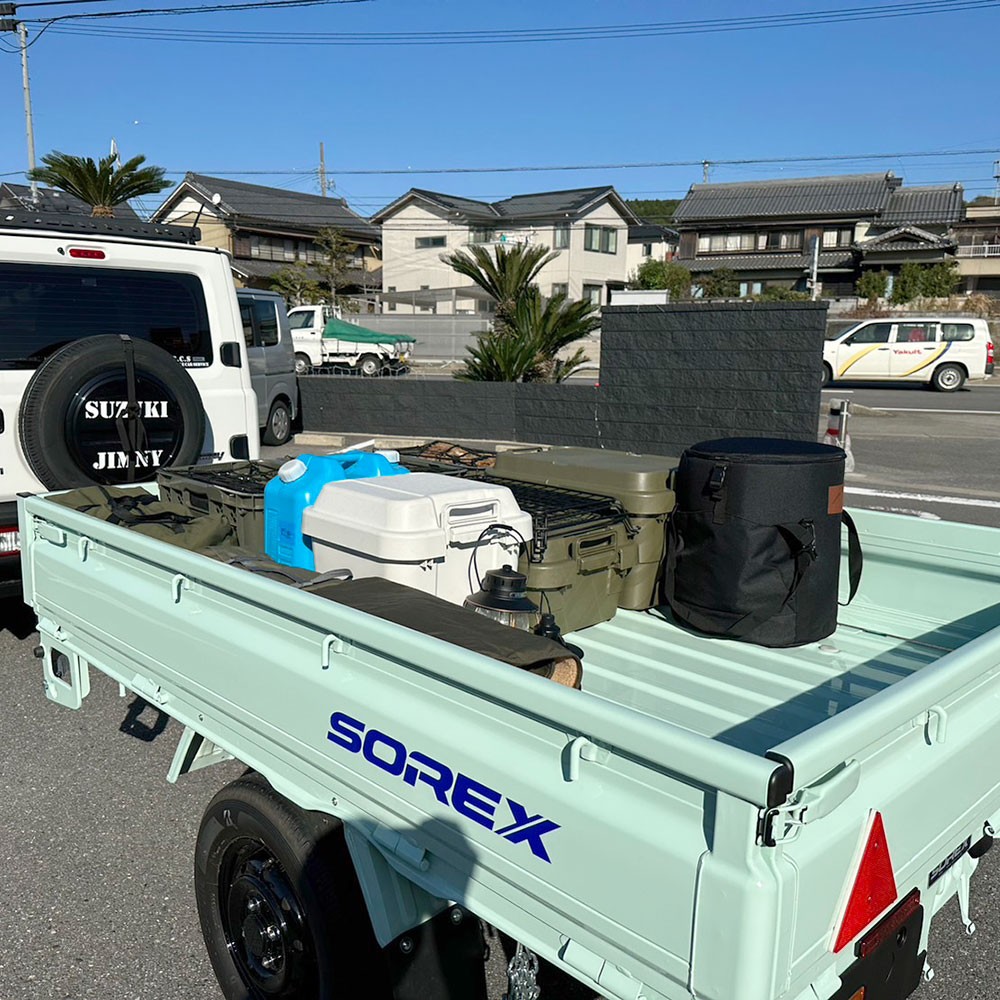 KC350 カーゴトレーラー アイスグリーン 最大積載量：350kg SOREX(ソレックス)｜ネオネットマリン通販