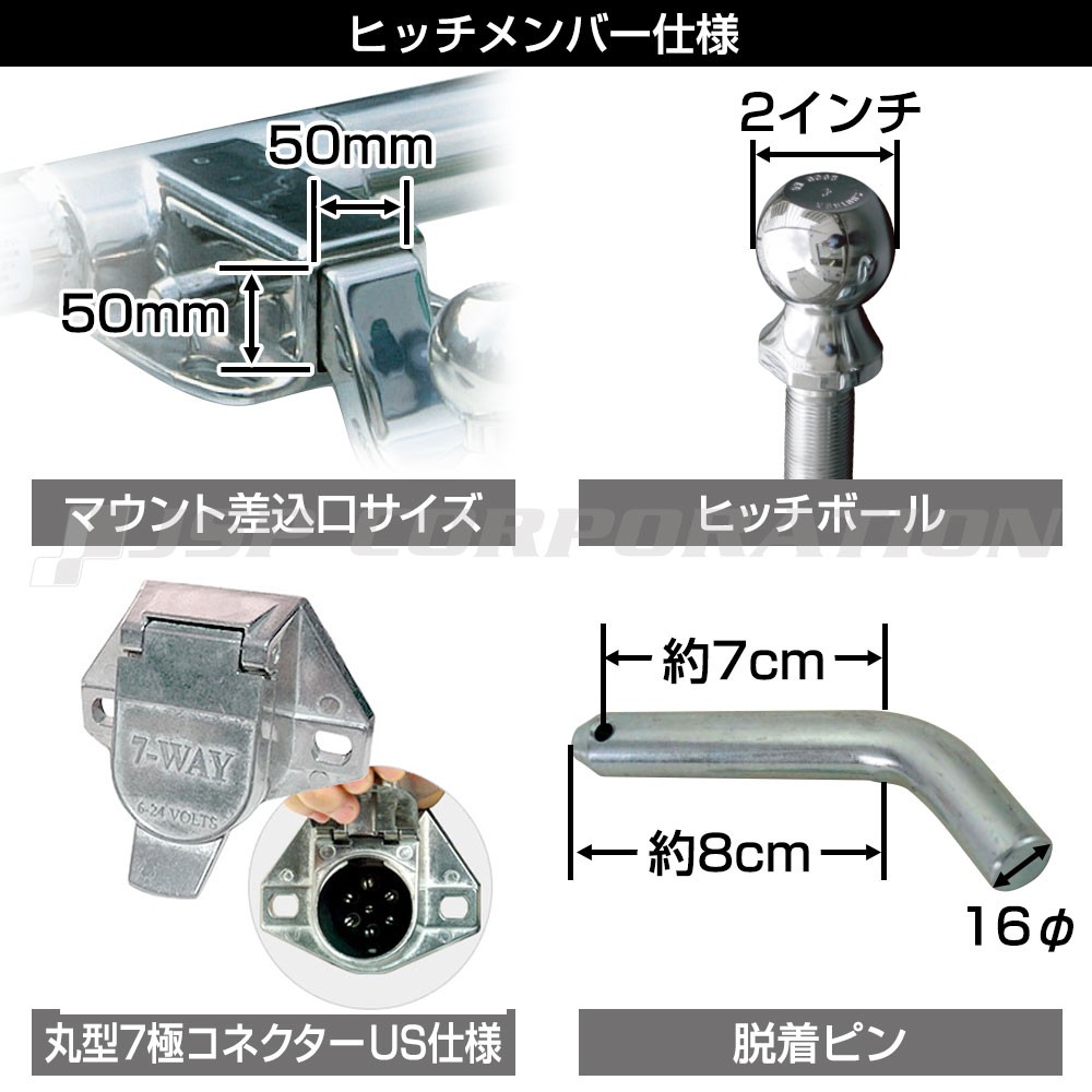 ランクル100系 UZJ100・HDJ101 ステンレス ヒッチメンバー サン